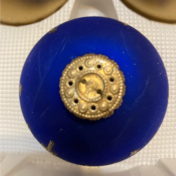 Vtg 90s Christmas By Krebs Blue Gold Glitter Nativity Holy Family Orname… - Picture 8 of 11